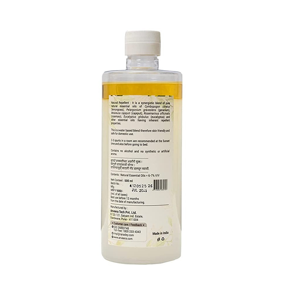 Aromeds Natural Repellent for Mosquitoes and All Insects -500 Ml (Pack Of 2)
