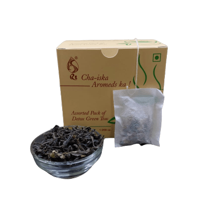 Aromeds Cha-iska Detox Green Tea- CTC Elaichi - Pack Of 15 Tea Bags