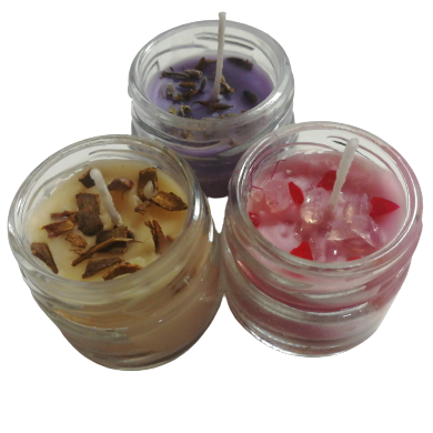 Aromatic Glass Candles - Pack Of 3