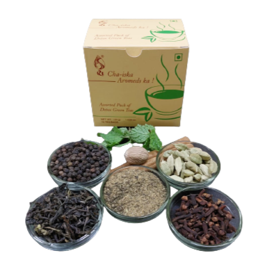 Aromeds Cha-iska Detox Green Tea- Bharatiya Kashayam - Pack Of 15 Tea Bags