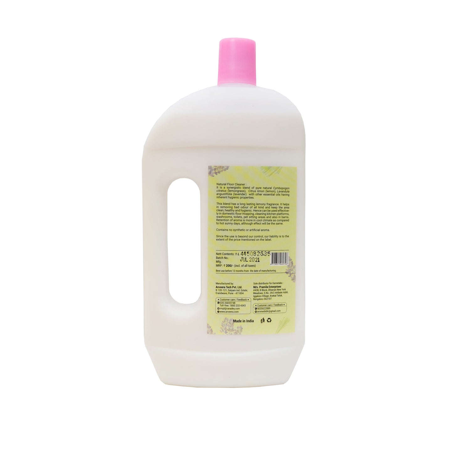 Aromeds - Natural Floor Cleaner - Lemon-Grass Oil - 1 Ltr (Pack Of 2)