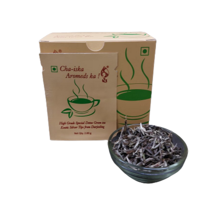 Aromeds Cha-iska Detox Green Tea- Silver Tips - Pack Of 15 Tea Bags