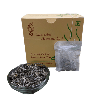 Aromeds Cha-iska Detox Green Tea- Silver Tips - Pack Of 15 Tea Bags