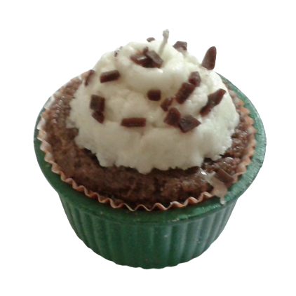 Aromatic cup cake chocolate candle