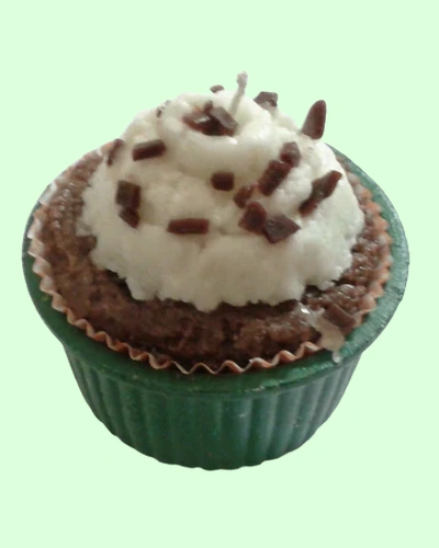 Aromatic cup cake chocolate candle